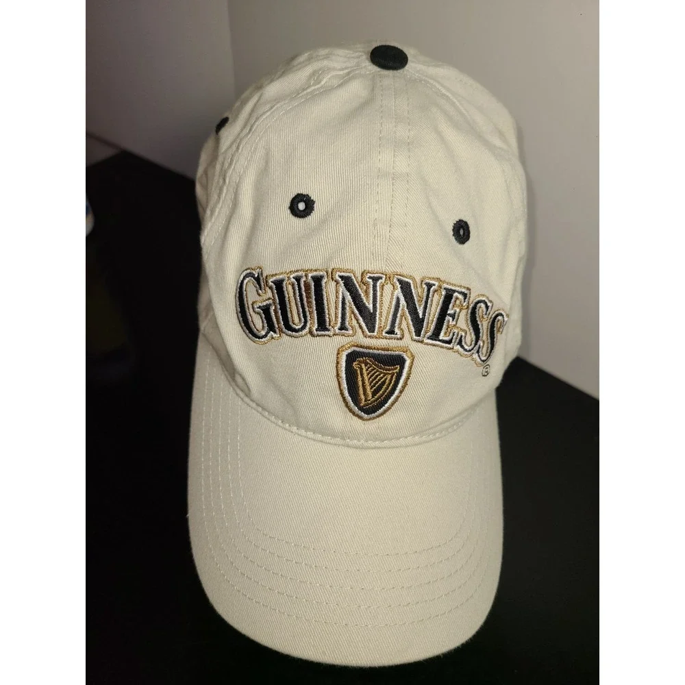 Guinness Beer Brand Logo Adjustable‎ Hat Beige Embroidered IRISH HARP